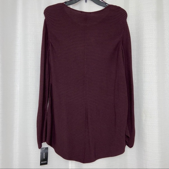 ALFANI Ribbed Snap-Detail Sweater - Picture 3 of 4